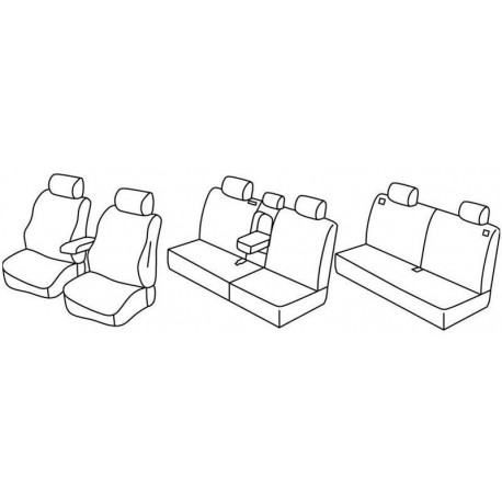 Set coprisedili Superior su misura per auto nero - blu