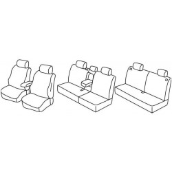 Set coprisedili Superior su misura per auto nero - rosso