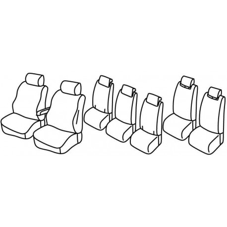 Set coprisedili Superior su misura per auto grigio - nero