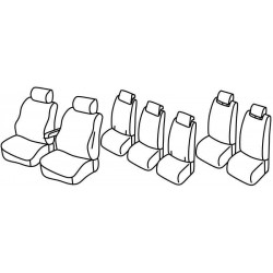 Set coprisedili Superior su misura per auto nero - rosso