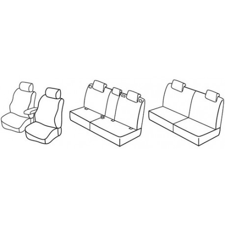 Set coprisedili Superior su misura per auto nero - rosso