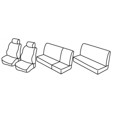 Set coprisedili Superior su misura per auto nero - blu