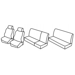 Set coprisedili Superior su misura per auto nero - grigio