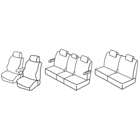 Set coprisedili Superior su misura per auto grigio - nero