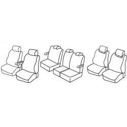 Set coprisedili Superior su misura per auto grigio - nero