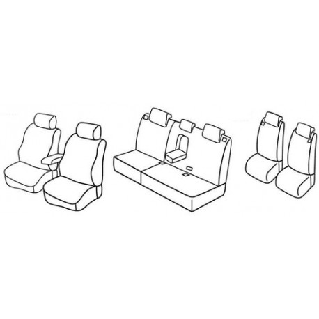 Set coprisedili Superior su misura per auto nero - grigio