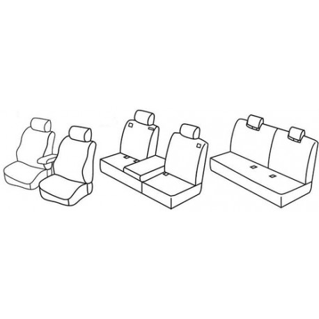 Set coprisedili Superior su misura per auto nocciola