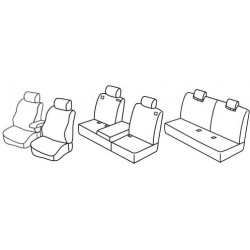 Set coprisedili Superior su misura per auto grigio - nero