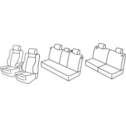 Set coprisedili Superior su misura per auto nero - grigio