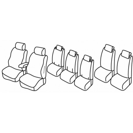 Set coprisedili Superior su misura per auto grigio - nero