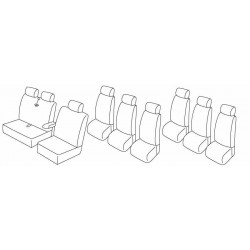 Set coprisedili Superior su misura per auto nero - blu