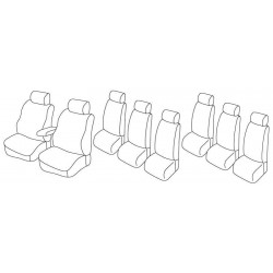 Set coprisedili Superior su misura per auto grigio - nero