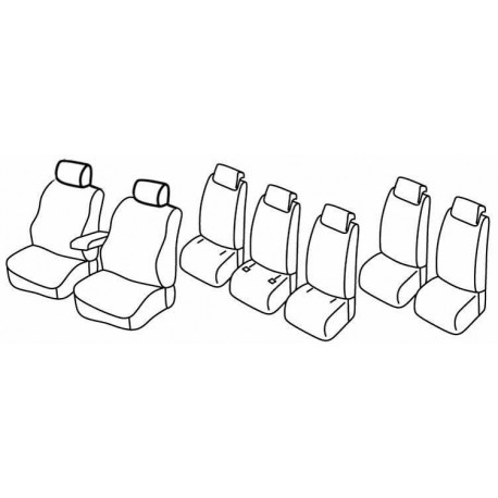 Set coprisedili Superior su misura per auto nero - blu