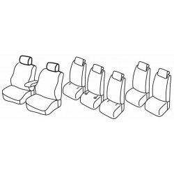 Set coprisedili Superior su misura per auto nero - blu