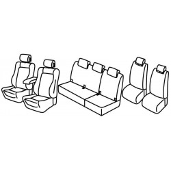 Set coprisedili Superior su misura per auto grigio - nero