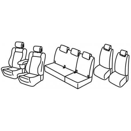 Set coprisedili Superior su misura per auto nero - rosso