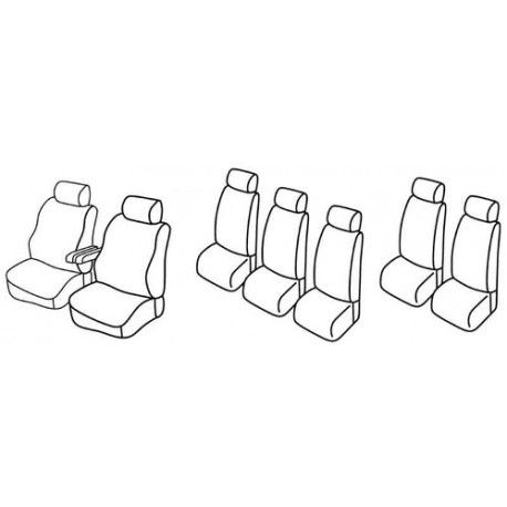 Set coprisedili Superior su misura per auto grigio - nero