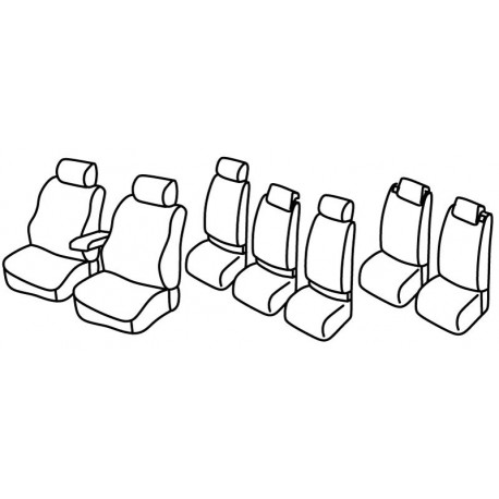 Set coprisedili Superior su misura per auto nero - grigio