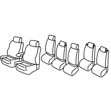 Set coprisedili Superior su misura per auto grigio - nero