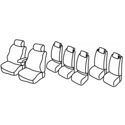 Set coprisedili Superior su misura per auto nero - rosso