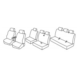 Set coprisedili Superior su misura per auto nero - grigio