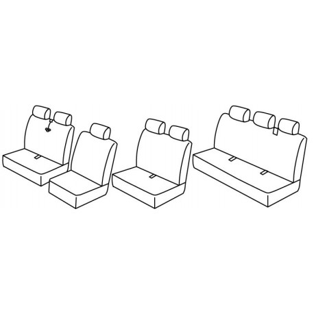 Set coprisedili Superior su misura per auto nero - blu