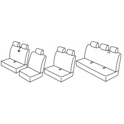 Set coprisedili Superior su misura per auto nero - rosso