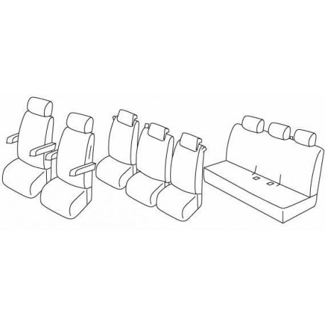 Set coprisedili Superior su misura per auto grigio - nero
