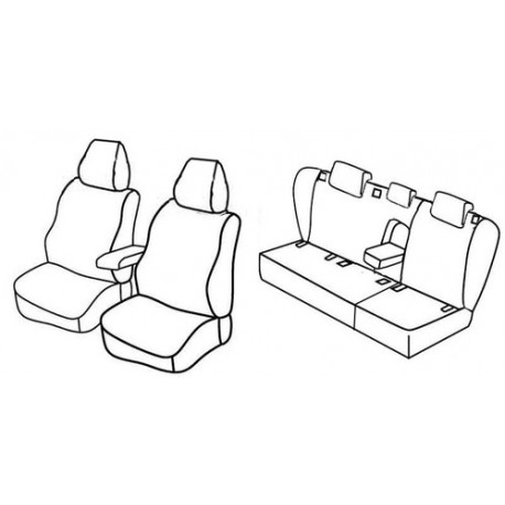 Set coprisedili Superior su misura per auto nero - grigio