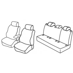 Set coprisedili Superior su misura per auto nero - rosso
