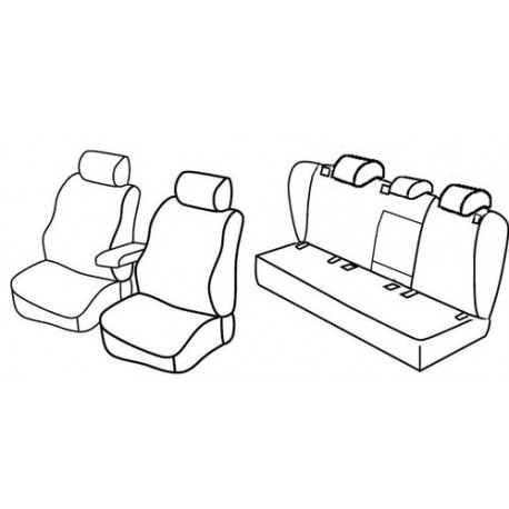 Set coprisedili Superior su misura per auto nero - blu