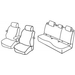 Set coprisedili Superior su misura per auto nero - rosso