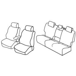 Set coprisedili Superior su misura per auto nero - rosso