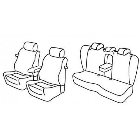 Set coprisedili Superior su misura per auto nero - blu