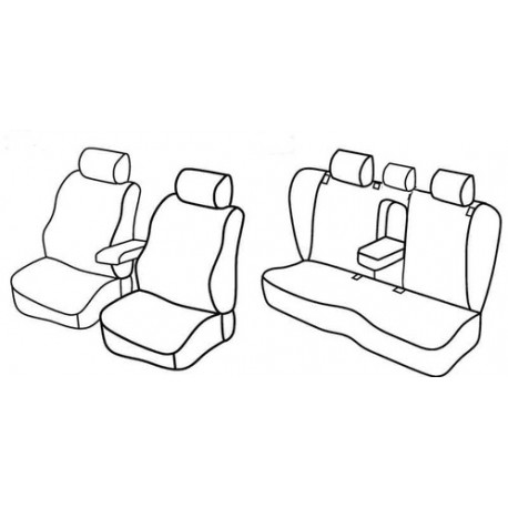 Set coprisedili Superior su misura per auto nero - grigio