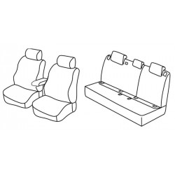 Set coprisedili Superior su misura per auto nero - blu