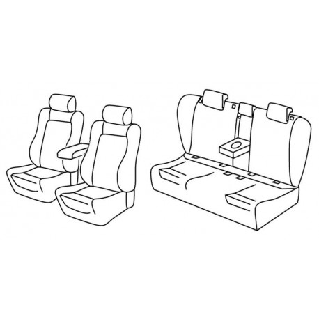 Set coprisedili Superior su misura per auto grigio - nero