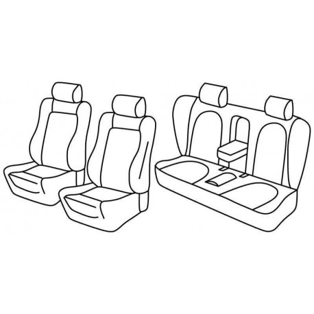 Set coprisedili Superior su misura per auto grigio - nero