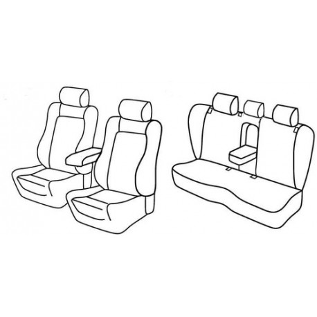 Set coprisedili Superior su misura per auto nero - grigio