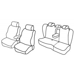 Set coprisedili Superior su misura per auto nero - blu