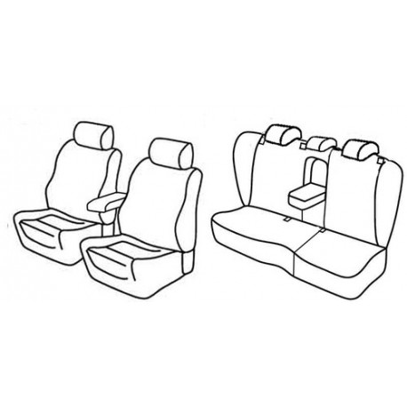 Set coprisedili Superior su misura per auto nero - rosso