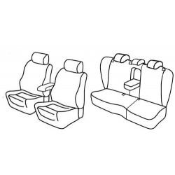 Set coprisedili Superior su misura per auto nero - grigio