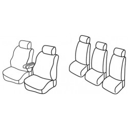 Set coprisedili Superior su misura per auto nero - blu