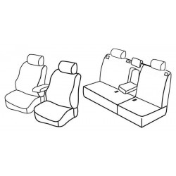 Set coprisedili Superior su misura per auto nero - blu