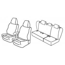 Set coprisedili Superior su misura per auto nero - blu