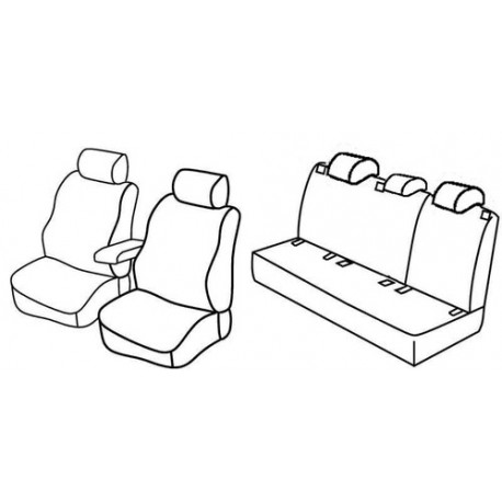 Set coprisedili Superior su misura per auto nocciola
