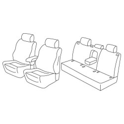 Set coprisedili Superior su misura per auto nero - grigio