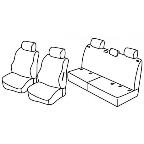 Set coprisedili Superior su misura per auto grigio - nero