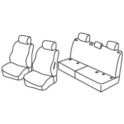Set coprisedili Superior su misura per auto nero - blu