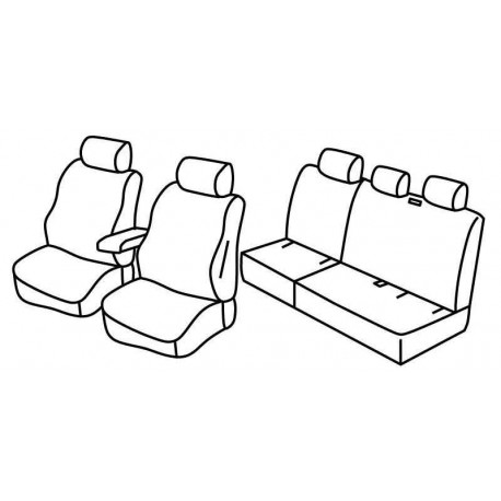 Set coprisedili Superior su misura per auto nero - rosso